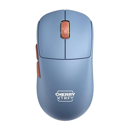 Tijdelijke aanbieding: CHERRY XTRFY M68 Wireless, Ultralichte Draadloze Gamingmuis, 2,4 GHz, Geoptimaliseerd voor E-Sports, Symmetrische Vorm met extra lage Voorkant, Blauw van 99.99 € naar 61.14 € (39% korting)