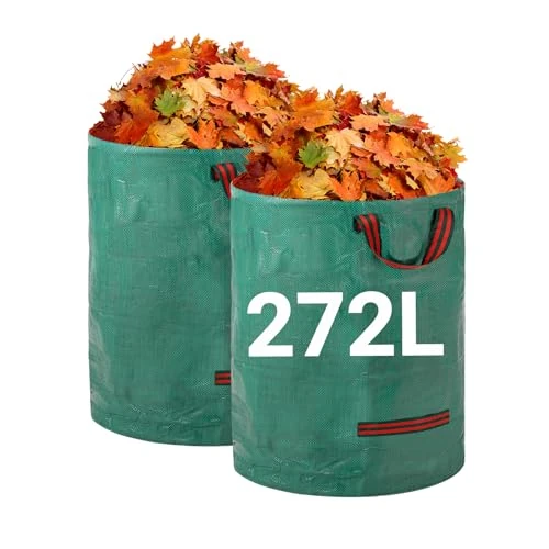 Limited-time offer: Velway Heavy-duty Garden Waste Bags - 272L x 2Pack Reusable Garden Sacks with Handles - Industrial Fabric for Leaves Trash Debris - Waterproof Garden Rubbish Bags from 9.99 £ to 9.99 £ (save 0.00%)