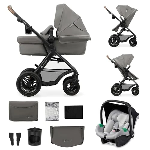 Oferta ograniczona: Kinderkraft MOOV 2 AIR 3 w 1, fotelik samochodowy, Mink PRO I-Size, system podróżny, wózek dziecięcy, krzesełko spacerowe, składane, dla noworodka, od urodzenia do 3 lat, Jasnoszary z 1027.34 PLN na 1027.34 PLN (zniżka 0%)