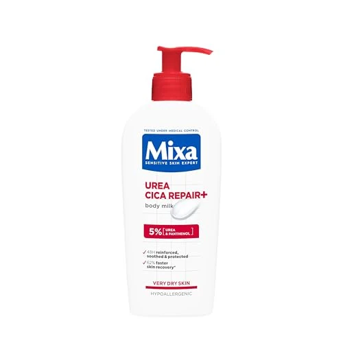 Offerta a tempo: Mixa Latte Corpo Rigenerante, Per Pelle Secca e Ruvida, Pelle Idratata e Levigata per 48H, Barriera Cutanea Riparata e Protetta, Con il 5% di Urea e Pantenolo, Urea Cica Repair +, 250 ml - 35% da 4.40 € a 2.86 €