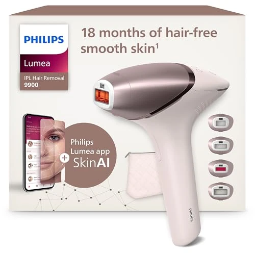 Begrenztes Angebot: Philips Lumea IPL 9900 Series Haarentfernungsgerät mit SenseIQ & SkinAI Technologie – Alternative zur Laserhaarentfernung – 4 Aufsätze für Körper, Gesicht, & Präzisionsbereiche, kabellos (BRI951/00) von 646.95 EUR auf 426.99 EUR (Rabatt 34%)