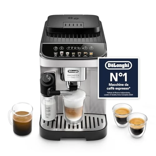 Limitiertes Angebot: De’Longhi Magnifica Evo - Kaffeevollautomat mit Vollautomatischem cremigen Milchschaum, 7 One-Touch-Getränke, Cappuccino & Espresso, Kaffeemaschine, Soft-Touch-Bedienfeld, Silber (ECAM292.81.SB) von 499.99 EUR auf 306.50 EUR (Spare 39%)