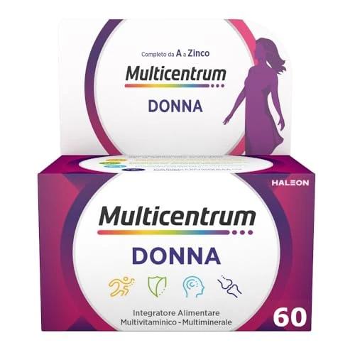 Multicentrum donna integratore completo donne, varie vitamine per stanchezza e fatica varie compresse