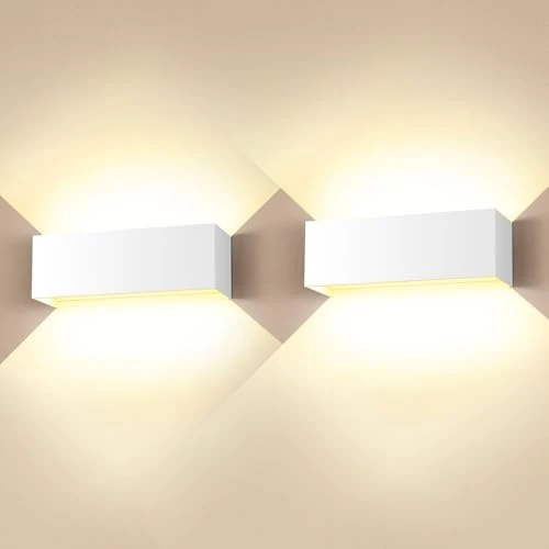 Limited-time offer: Cwycfw 2 x 36W LED Wall Lights Indoor with Adjustable Beam Angle Outdoor Wall Light 3000K Warm White Waterproof IP65 from 98.30 GBP to 98.30 GBP (save 0%)