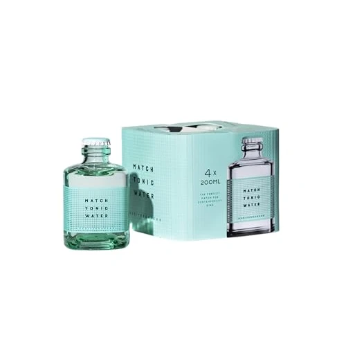 Offerta a tempo: Match Tonic Mediterranean, Acqua Tonica per Gin e Vodka, 4 Bottiglie da 200ml, Note di Salvia, Rosmarino, Basilico e Pompelmo Rosa, Basso Contenuto di Zucchero, Materiale 100% Riciclato - 27% da 10.90 € a 7.99 €