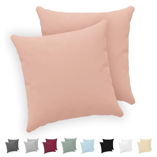 Tijdelijke aanbieding: Twinzen® Kussensloop 60x60 (Set van 2) - 100% Katoen Jersey 150 GSM - 60 x 60 cm - Kussensloop 60x60 - Kussenhoes met ritssluiting - Oeko-Tex gecertificeerd van 15.99 € naar 15.99 € (0.00% korting)