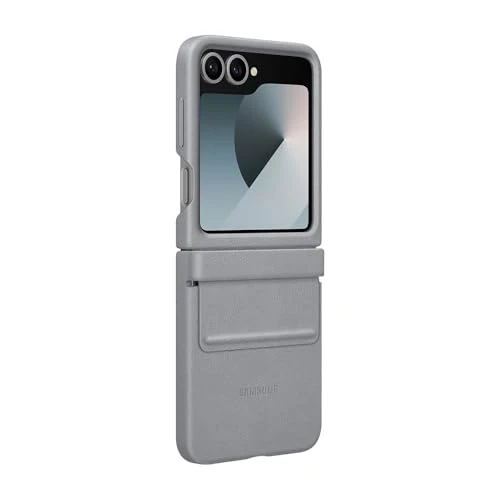 Limited offer: Samsung Galaxy Official Faux Leather Kindsuit Case for Galaxy Z Flip6, Grey from 38.79 EUR to 38.79 EUR (save 0%)