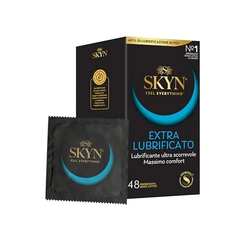 SKYN Elite Extra Lub - Preservativi Senza Lattice in Poliisoprene - Ultra Sottili e Extra Lubrificati, 48 Pezzi