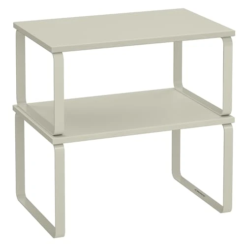 Zeitlich begrenztes Angebot: SONGMICS Gewürzregal, 2er Set Küchen-Organizer, Küchenregal, Schrank-Organizer Küche, erweiterbar, kleines Regal, stapelbar, Metall und Holzwerkstoff, cappuccinobeige KCS002K01 von 19.95 € auf 13.71 € (31% Rabatt)
