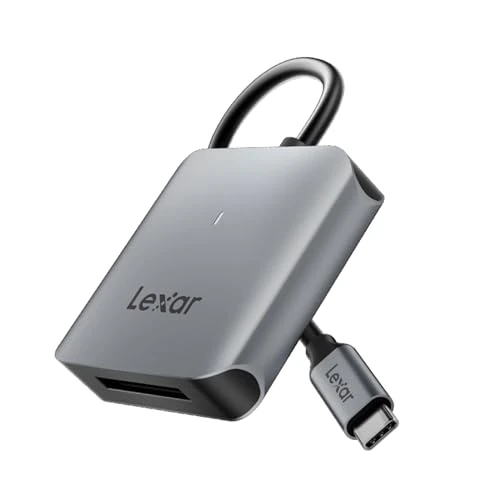 Lexar RW510 CFexpress Typ B Kartenleser, bis zu 10Gbps, USB 3.2 Gen 2 CF Speicherkartenleser für CFe Typ B Karte, CF Kartenleser inklusive USB-Typ-C-Kabel (LRW510U-BNHNG)
