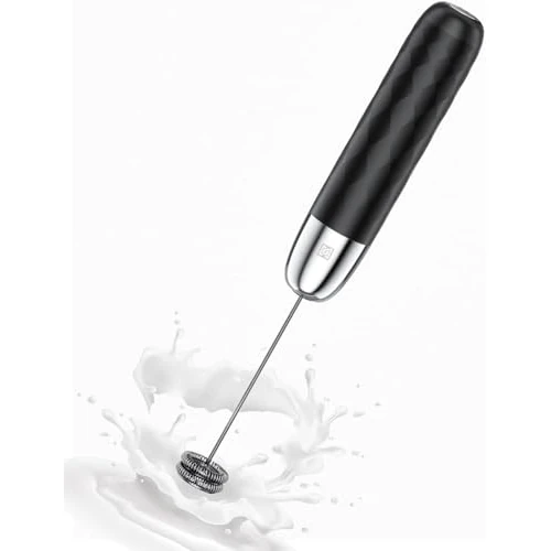 Maestri House Wiederaufladbarer Milchaufschäumer,elektrischer Handschaumbereiter, abnehmbarer Schneebesen aus Edelstahl, Getränkemixer, Aufschäumer, Mini-Mixer für Matcha, Latte, LunaFro Mini