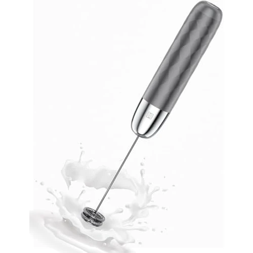 Maestri House Wiederaufladbarer Milchaufschäumer,elektrischer Handschaumbereiter, Abnehmbarer Schneebesen aus Edelstahl, Getränkemixer, Aufschäumer, Mini-Mixer für Matcha, Latte,LunaFro Mini