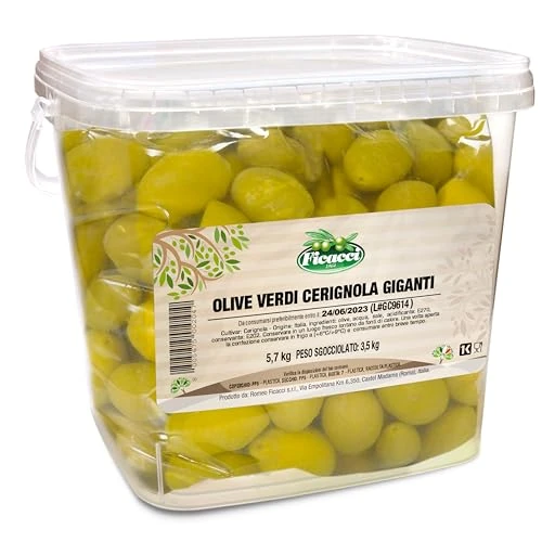 Offerta a tempo: Ficacci - Olive Verdi Cerignola Giganti 3,5Kg - 11% da 30.93 € a 27.61 €
