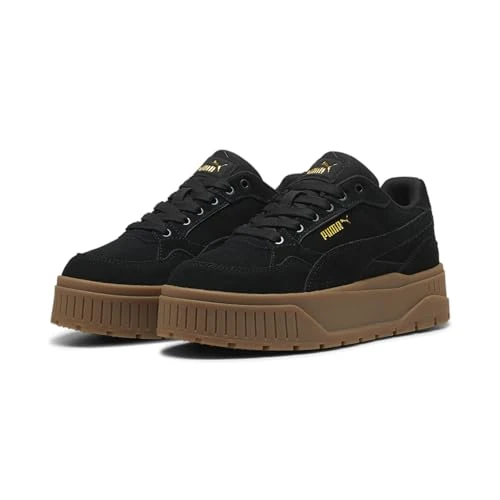 PUMA Sneakers Karmen II Idol Suede Femme 42 Black Gold ?Baskets pour Femmes
