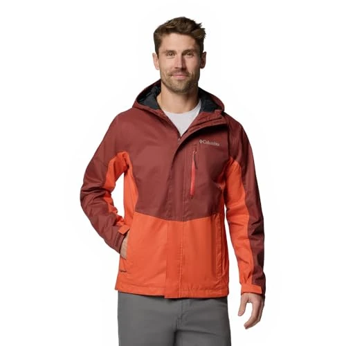 Columbia Pouring Adventure 3 Jacket, Chaqueta impermeable para la lluvia Hombre, Especia/Toscana, S