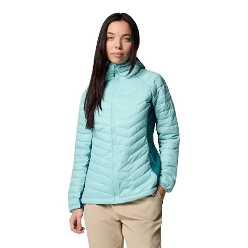 Limited-time offer: Columbia Women's Powder Pass 2 Hybrid Hooded Jacket, Hooded Puffer Jacket, Spray/River Blue, XL from 49.77 GBP to 49.77 GBP (save 0%)