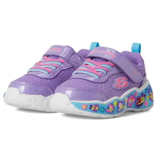 Skechers Mädchen Spielszene Fun Squad, Purple Sparkle Synthetic Multi Trip, 4 UK Child