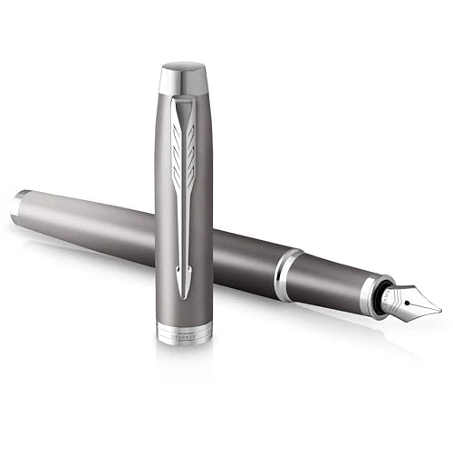 Offre limitée : Parker IM Writing Rituals Stylo plume |Gris avec dégradé | Finitions chrome | Plume moyenne | Encre bleue | Coffret cadeau de 32.76 € à 32.76 € (0.00% de remise)
