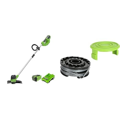 Limited-time offer: Greenworks 40V Cordless Strimmer for Medium Gardens, Adjustable Height & Double Thread Spool 2mm Diameter 6m with Protective Cover for 40V Lawn Trimmers G40LT G40LTK2 G40LTK2x Series, 4+6e from 176.98 GBP to 176.98 GBP (save 0%)