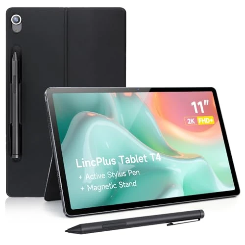 LincPlus T4 Tablet with Pen and Case Android Tablet 11inch 2K IPS Screen, MediaTek Helio G99, 8GB RAM + 128GB ROM + Expand, 8100mAh Battery, 8MP+13MP Dual Camera, Can Write/Draw/Take Notes