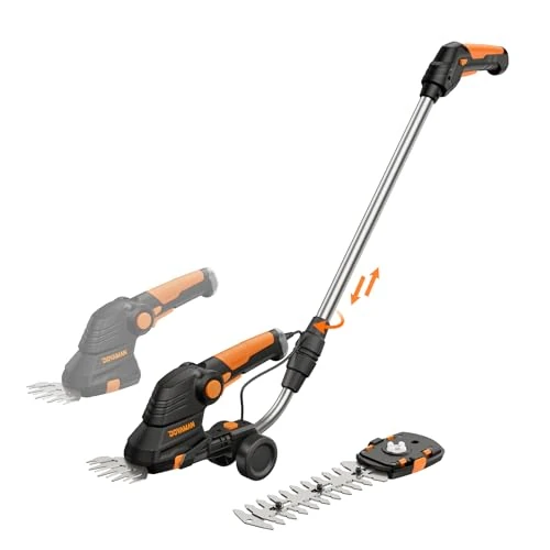 Offerta a tempo: DOVAMAN GS03C 7.2V Forbici per Erba a Batteria, Dotate di un Set di Prolunga con Ruote, Ricarica Rapida di 80 Minuti, Manico a Tre Posizioni, Cesoia per Erba Senza Fili Adatta per il Taglio del Prato - 0.00% da 39.97 € a 39.97 €
