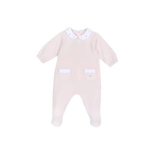 Chicco Cotton Onesie with Foot, pink light, 0 Month