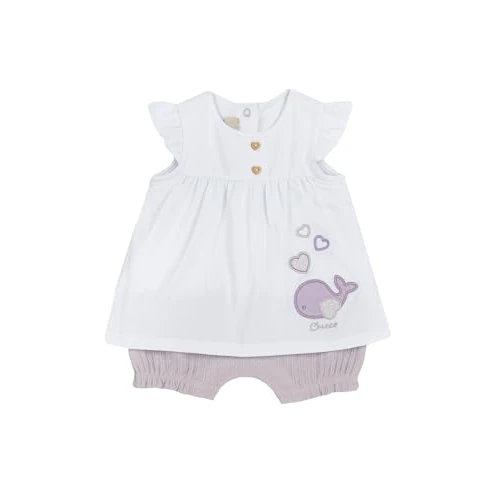 Chicco, Barboteuse Bébé Fille, avec Ouverture Confortable au Dos et à Rabat, Designed in Italy, Vêtements Bébé Fille 0-24 Mois, Idées Cadeau Naissance