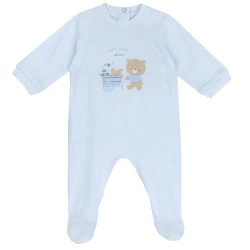 Chicco Baby Tutina in Cotone Con Piedino Toddler Pyjamas, Blue Light, 9 Months