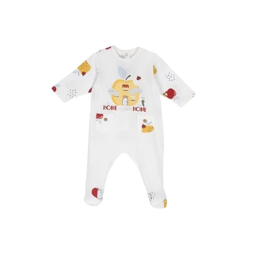 Chicco, Grenouillère Bébé Fille et Garçon, en Coton Doux et Léger, avec Ouverture Pratique à Rabat, Idéale pour Printemps et Automne, Designed in Italy, Vêtements Bébé 0-24 Mois