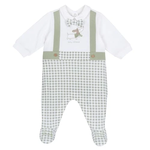 Chicco, Strampler für Neugeborene, aus Leichter und Weicher Baumwolle, mit Praktischer Rücken- und Schrittöffnung, Ideal für Frühling und Herbst, Designed in Italy, Babykleidung 0-24 Monate