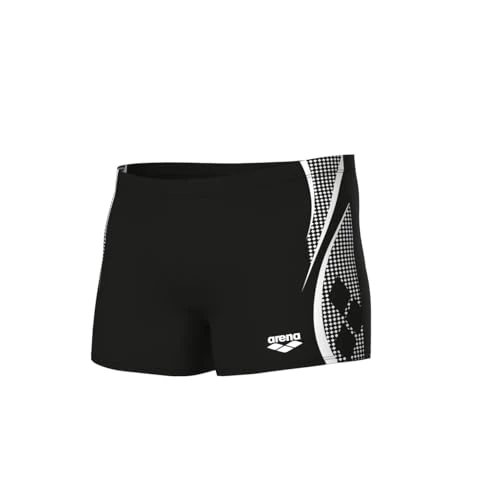 Tijdelijke aanbieding: Arena Feel Graphic zwemshorts voor heren, Zwart - Wit, 50 van 22.11 EUR naar 22.11 EUR (korting 0%)