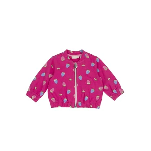 Chicco Children's Hooded Sweatshirt with Zip, Cotton, Fuchsia (2), 12 Months