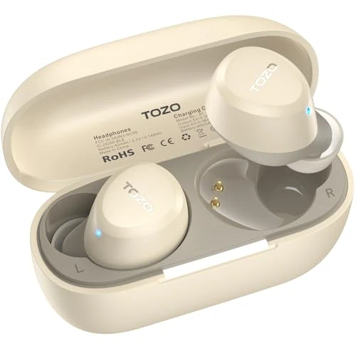 Offre limitée : TOZO A1 Écouteurs Bluetooth sans Fil Ecouteurs Bluetooth 5.3 avec ORIGX Acustique 32H Lecture EQ Ajustement Ultraléger USB Type C IPX5 Kaki de 24.99 € à 24.99 € (0.00% de remise)