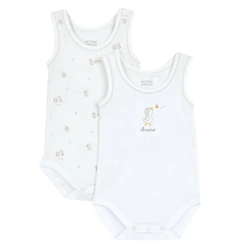 Limited offer: Chicco Unisex Children's Pyjama Set, Sleeveless, White, 0 Month from 14.99 EUR to 7.68 EUR (save 49%)