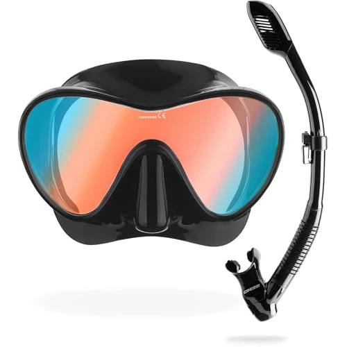 期間限定オファー: CRESSI（クレッシー）F1 (エフワン)フレームレス ダイビングマスク 一眼レンズマスク シュノーケリング 水中メガネ 内容積小さめ 高品質シリコン採用 通常価格 77.99 JPY セール価格 64.59 JPY (割引 17%)