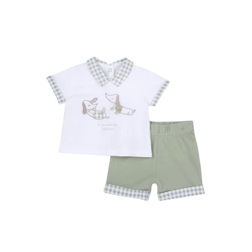 Limited-time offer: Chicco, Newborn Baby and Girl Outfit with Elegant T-Shirt and Shorts, Ideal for Parties and Events, 0-24 Months, green, 12 Months from 16.73 GBP to 16.73 GBP (save 0%)