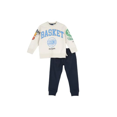 Chicco Baby Boys' Completo Tuta Leggera: Felpa E Pantaloni Jumpsuit, Natural Clear, 2 anni