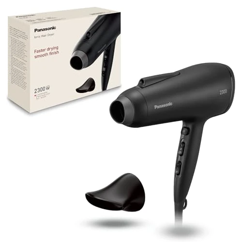 Panasonic EH-NE85-K825 Fast Dry Series Ionic Hair Dryer with Diffuser, Air Boost and Concentrated Mouthpieces, Heat Protection Mode, Ion Technology, 2300W, Easy to Clean Filter, Black