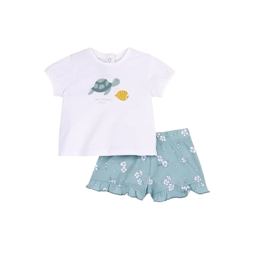 Limited offer: Chicco Baby Girl's Completo in Cotone: T-Shirt E Pantaloncini Jumpsuit from 22.39 EUR to 22.39 EUR (save 0%)