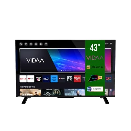 Toshiba Smart VIDAA TV 43" Ultra HD 43UV2363DA 4K TV 43" LED TV Compatible with Alexa, DVB-T2, LED Technology, Dolby Vision HDR10, HDMI 2.1