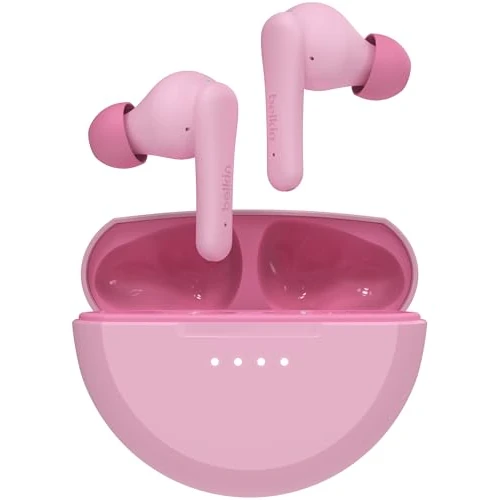 Offre limitee: Belkin SoundForm Nano 2 Écouteurs Bluetooth pour Enfants (Micro intégré, autonomie de 28 h, Volume limité à 85 DB, Indice d'étanchéité IPX5, pour iPhone, iPad, Galaxy, etc.) - Rose de 29.99 EUR a 19.98 EUR (economie 33%)