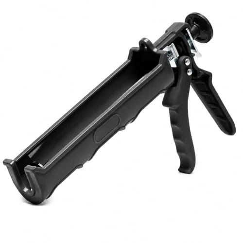 Zeitlich begrenztes Angebot: Professionelle Pistole zum Auftragen von Silikonen und Dichtstoffen, aus dickem Kunststoff und Metallmechanik, unterstützt Druck bis zu 123 kg von 10.98 € auf 10.51 € (4% Rabatt)