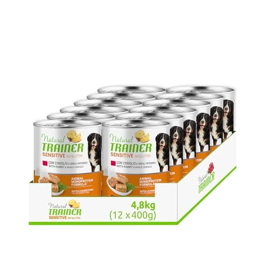 Zeitlich begrenztes Angebot: Natural Trainer Sensitive No Gluten Nassfutter für Hunde Medium & Maxi mit Kaninchen, 12 x 400g von 39.01 € auf 39.01 € (0.00% Rabatt)