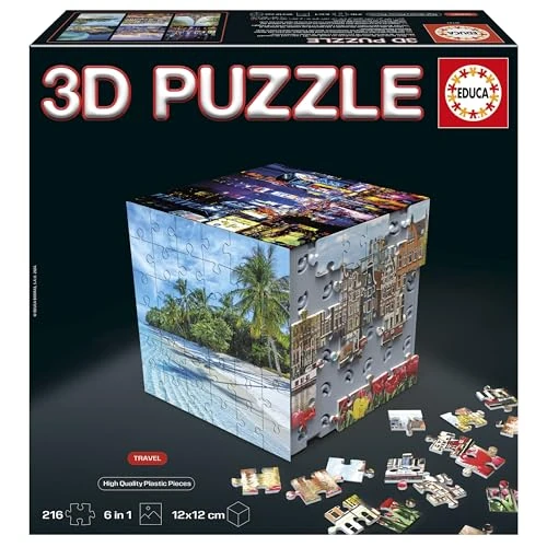Offre limitee: Educa - 3D Puzzle Cube Voyage | Puzzle en Forme de Cube avec 216 Pièces | 6 Puzzles de 36 Pièces | Défi Ludique pour Enfants dès 14 Ans (20124) de 14.20 EUR a 14.20 EUR (economie 0%)