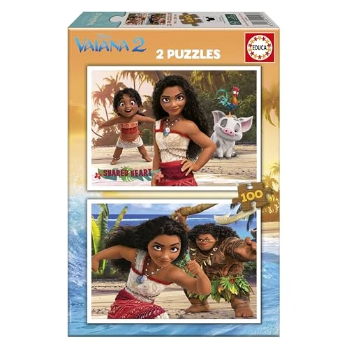 Offerta a tempo: Educa - Puzzle Vaiana 2 | 2x100 pezzi Puzzle Set | Vaiana 2 Moana, Disney Bambini | dai 6 anni (20103) - 0.00% da 11.99 € a 11.99 €