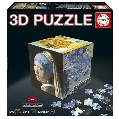 Offre limitée : Educa - 3D Puzzle Cube Art | Puzzle en Forme de Cube avec 216 Pièces | 6 Puzzles de 36 Pièces | Défi Ludique pour Enfants dès 14 Ans (20123) de 24.99 EUR à 24.99 EUR (remise 0%)