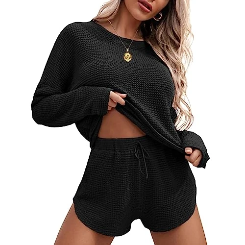 Offerta a tempo: Ekouaer Pigiama Donna Cotone Pigiama da Donna Set da Donna Manica Lunga con Pantaloni - 31% da 14.44 € a 9.99 €