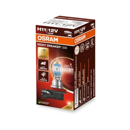 Offerta a tempo: OSRAM NIGHT BREAKER 220, H11, +220% di luminosità in più, lampada faro alogena, 64211NB220, scatola pieghevole (1 lampada) - 0.00% da 18.24 € a 18.24 €
