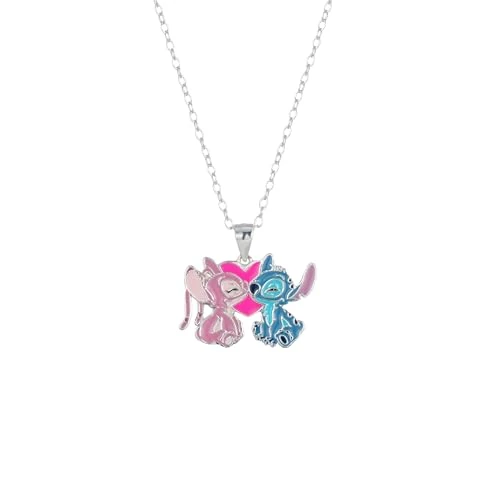 Offerta a tempo: Disney Collana Lilo & Angel in Argento per Ragazze, 45cm - 20% da 64.90 € a 52.15 €