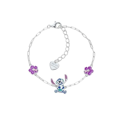 Offre limitée : Bracelet Disney Stitch pour Fille en Argent, Longueur 13-17 cm, Bijoux Disney de 69.90 EUR à 69.90 EUR (remise 0%)